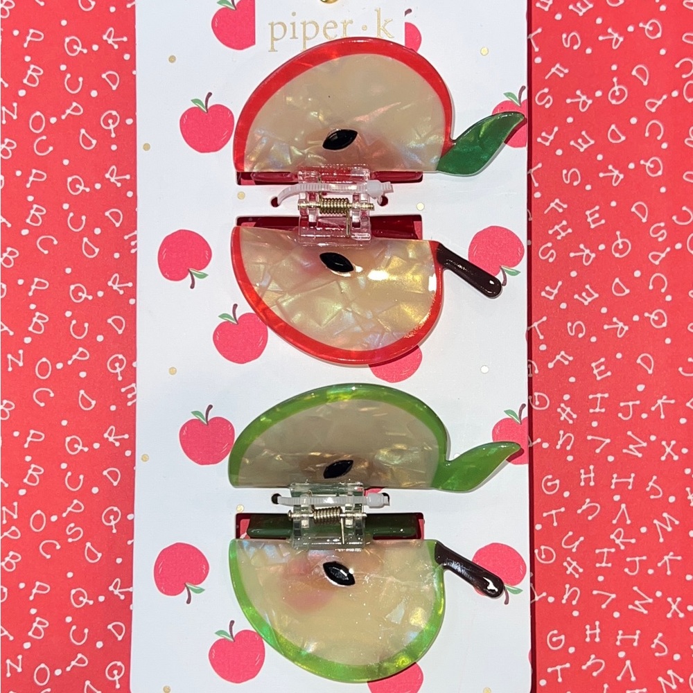 Piper K Apple Hair Clips!